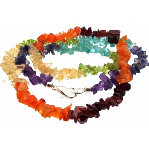 18 Inch Chakra Gemstone Necklace